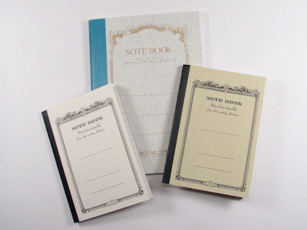 Stack of leather notebooks